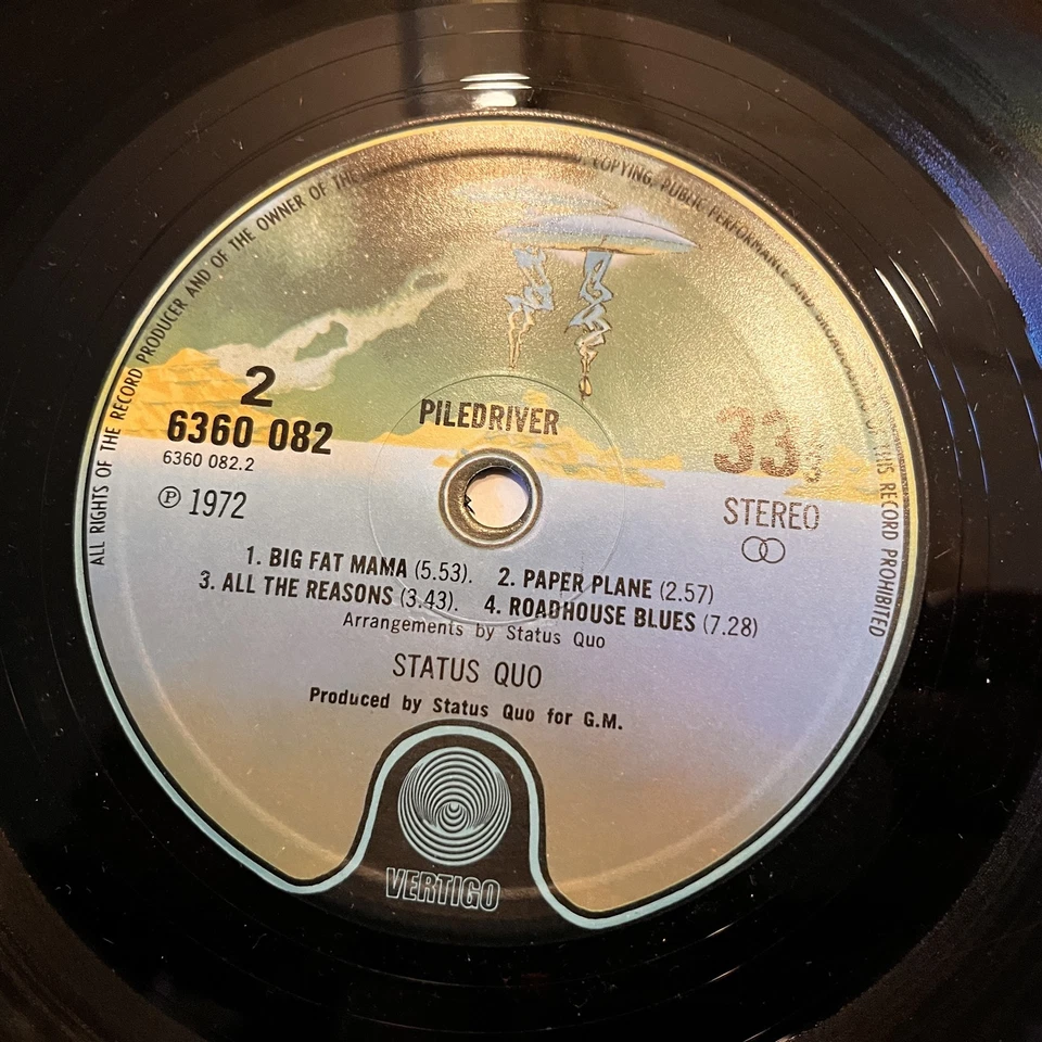 [ROCK/POP]~EXC LP~STATUS QUO~Piledriver~[1972~VERTIGO~Issue]~UK IMPORT~ - Image 4 of 4