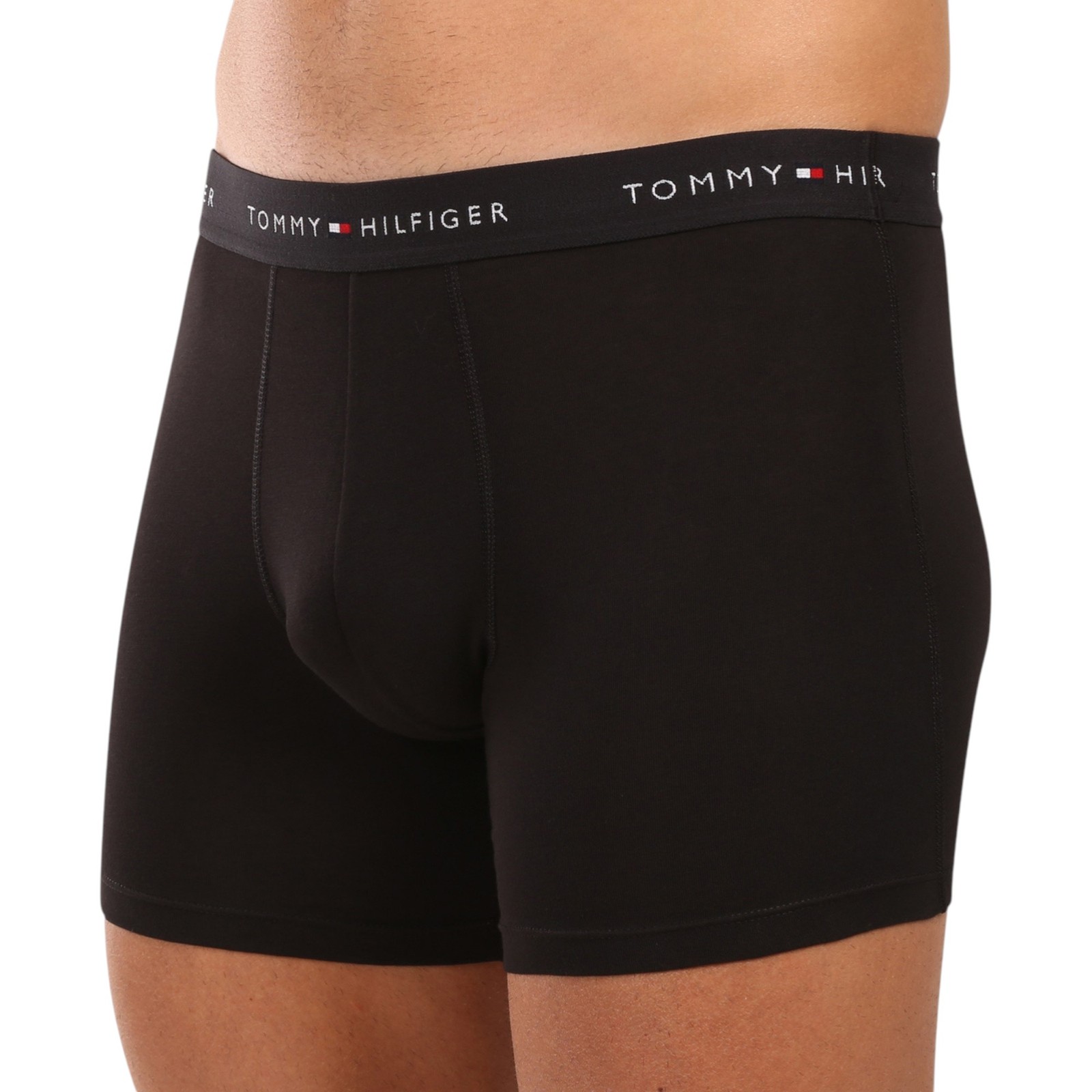 3 x Tommy Hilfiger Mens Essential Cotton Trunks Black Boxer Briefs Underwear image 3