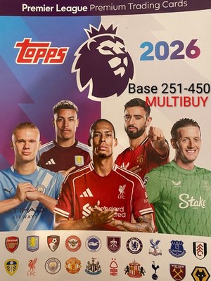 Topps Premier League 2026 Trading Card Sammlung Base 251-450