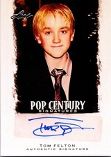 Harry Potter-Tom Felton-Draco Malfoy-Leaf-Pop Century-Signature-Autograph Card
