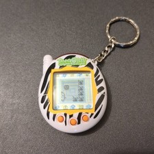 Tamagotchi Connection V3 2004 White w/ Zebra Stripes Bandai