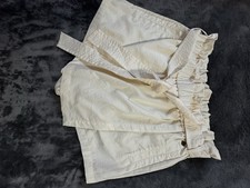 Calia By Carrie Underwood Skort Skirt Ivory Tie Waist Pockets Women's Size Small