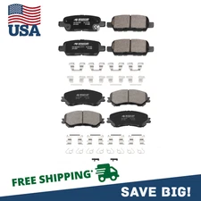 Front and Rear Ceramic Disc Brake Pads For 2014 - 2020 Nissan Rouge, Rogue Sport