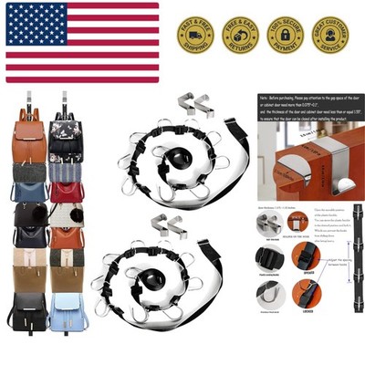 Bag-Organizer-Holder Purse Hanger - 20 Hooks for Closet and Door 2Pcs Rack fo...