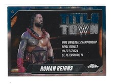 2025 WWE Topps Chrome Roman Reigns Title Town BLUE 135/150 FREE SHIPPING