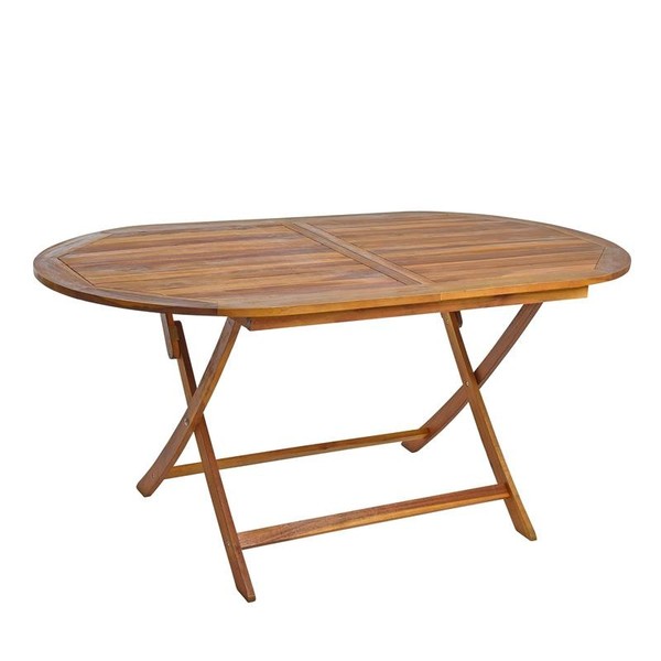 Holztisch Gartentisch Balkontisch Terrassentisch Akazie Holz Tisch Esstisch Oval-image