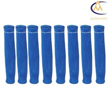 Set Of 8 1200 Spark Plug Wire Boots Heat Shield Protector Sleeve Sbc Bbc Blue