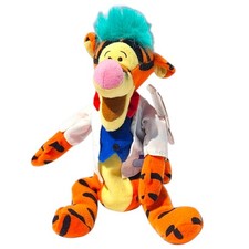 Vtg Disney Store Mad Scientist Tigger 9" Mini Bean Bag Plush Mouseketoys NWT