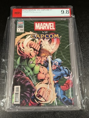 PSA 9.8 KITH MARVEL VS. CAPCOM #1 Green VARIANT Guile vs Captain America