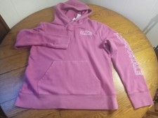 Women's Pink Aeropostale A87 Long Sleeve Hoodie Hooded Sweatshirt Size L