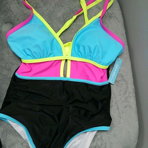 POPVIL Colorblock Costume da bagno / Monokini pezzo unico - Donna taglia media - Foto 4 di 5
