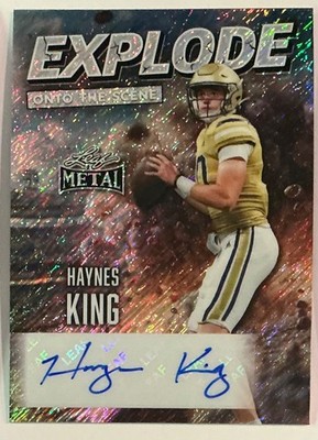 2026 Leaf Metal Haynes King Auto Autograph Explode Shimmer Silver #d 11/12