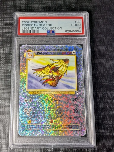 PSA 2 Pidgeot Reverse Holo Foil Legendary Collection 33/110 English 2002