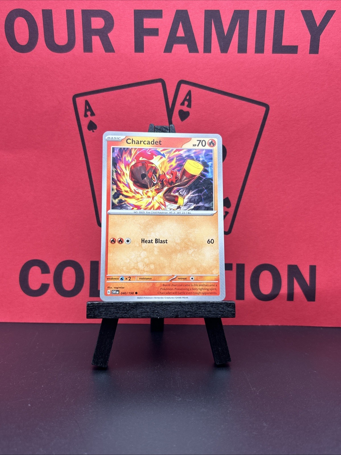 Charcadet 040/198 Pokemon Card TCG Scarlet & Violet SVI EN 2023 Fire Common NM
