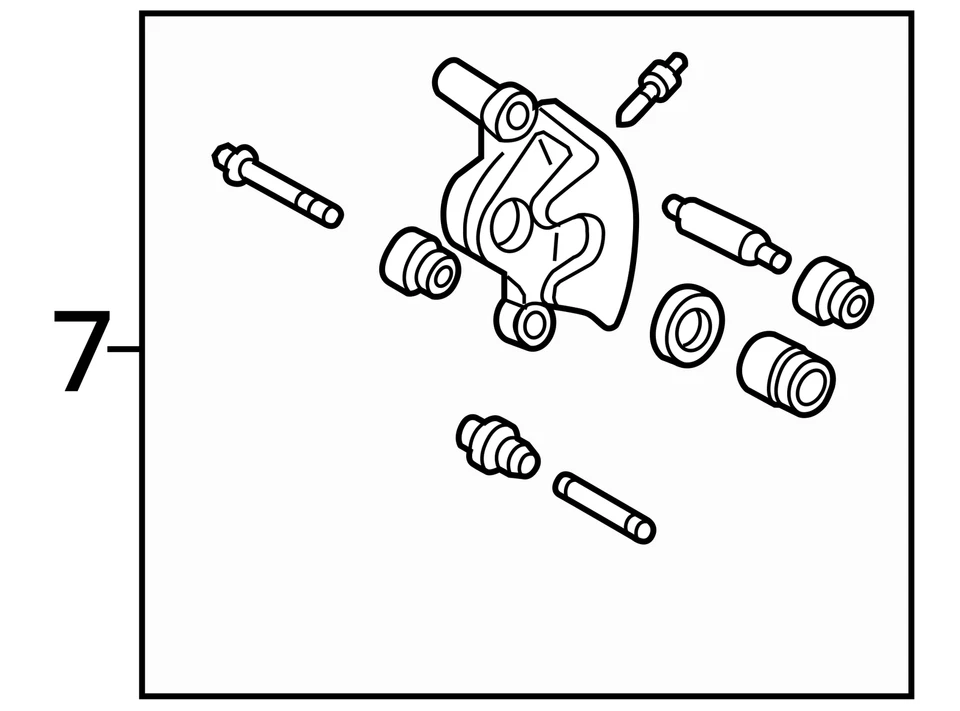 Pinza de freno trasera izquierda Toyota Solara 2004-2008 BSG00 Foto 3 de 3
