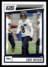 2022 Panini Score Coby Bryant #363 Seattle Seahawks Rookie NFL Football