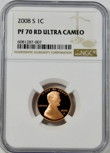 2008-S Lincoln Cent TOP GRADE! NGC Gem Proof 70 RD
