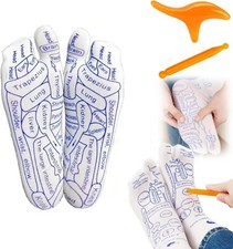 Reflexology Socks with Tools, Acupressure Reflexology Socks Massage Bulk 3 Sets 