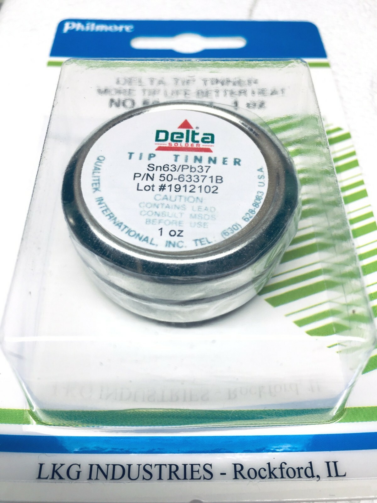 NEW Qualitek Delta Soldering Iron Tip Tinner Cleaner Contains Tin Lead