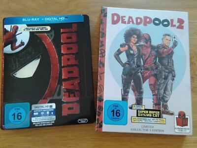 DEADPOOL  Teil 1-2 / BLU-RAY STEELBOOK+MEDIABOOK LIMITED-UNCUT-EDITION 1.Auflage