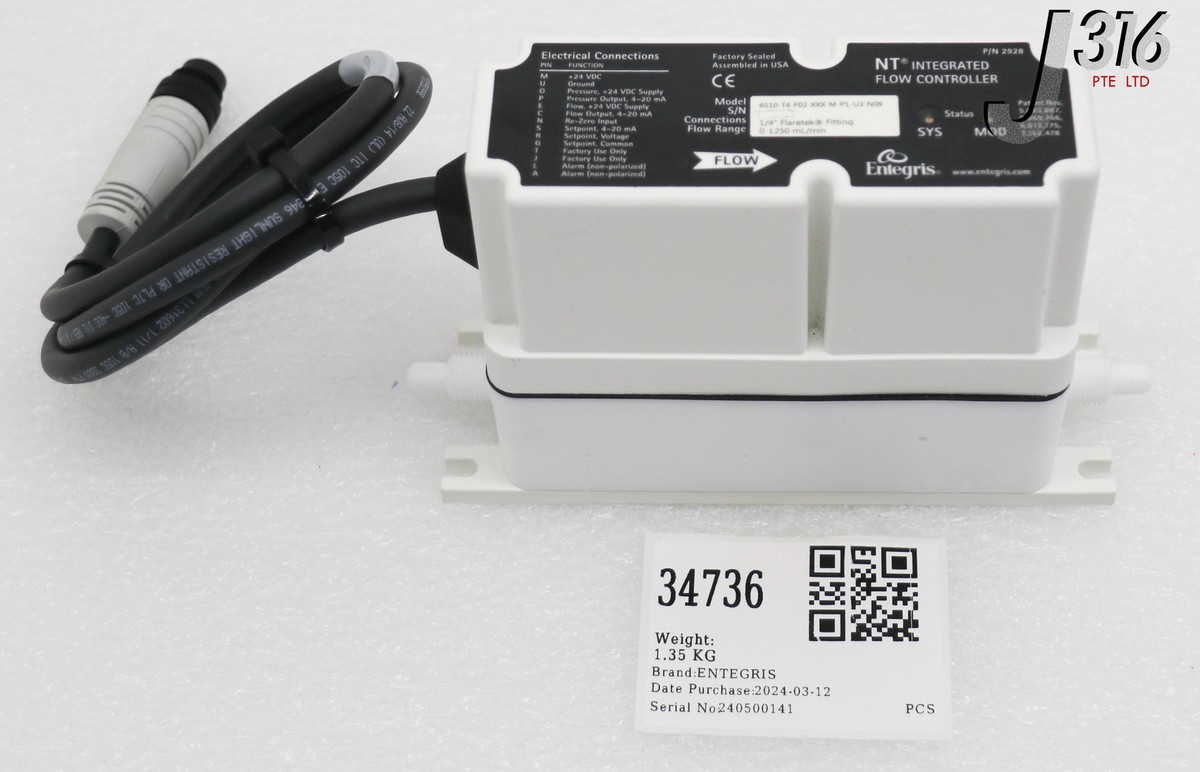 にとん 34736 ENTEGRIS NT INTEGRATED FLOW CONTROLLER 6510-T4-F02-XXX-M-P1