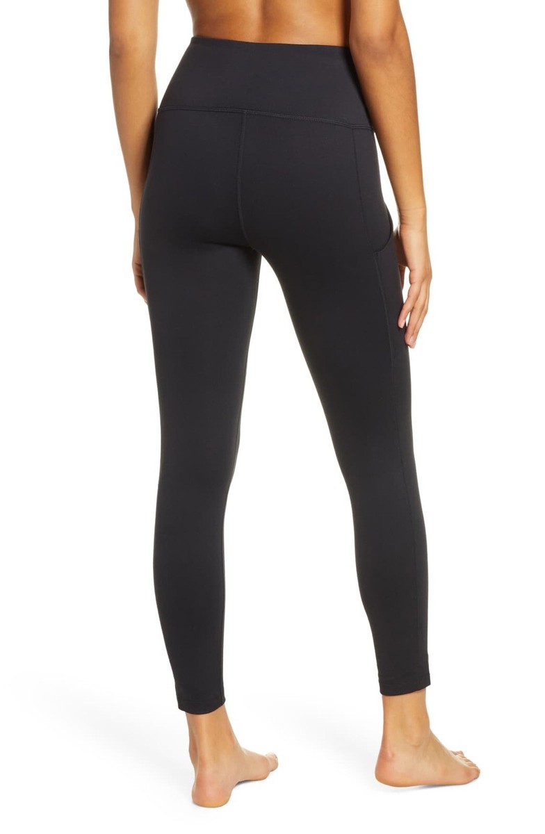 Zella Live In High Waist Pocket 7/8 Leggings - Black - Small | eBay
