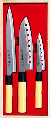 SUMIKAMA Japanese Kitchen Knife 3pcs Set SP-003 Sashimi Santoku Petty Knife NEW