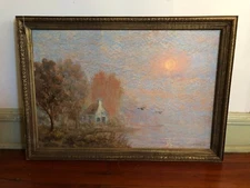 Oil Painting Impressionistic Original Signed Roelof Dozeman Wood Frame 1917-1995