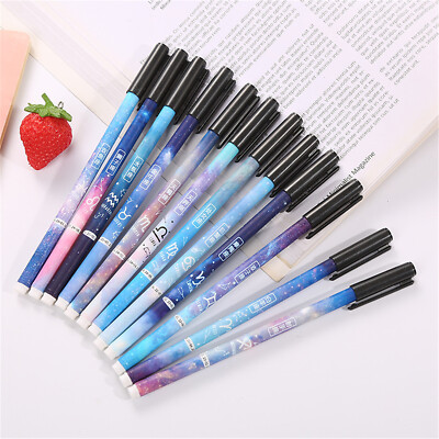 6Pcs Cute Cartoon Starry Sky Gel Pens Office School Student Supply Stationery