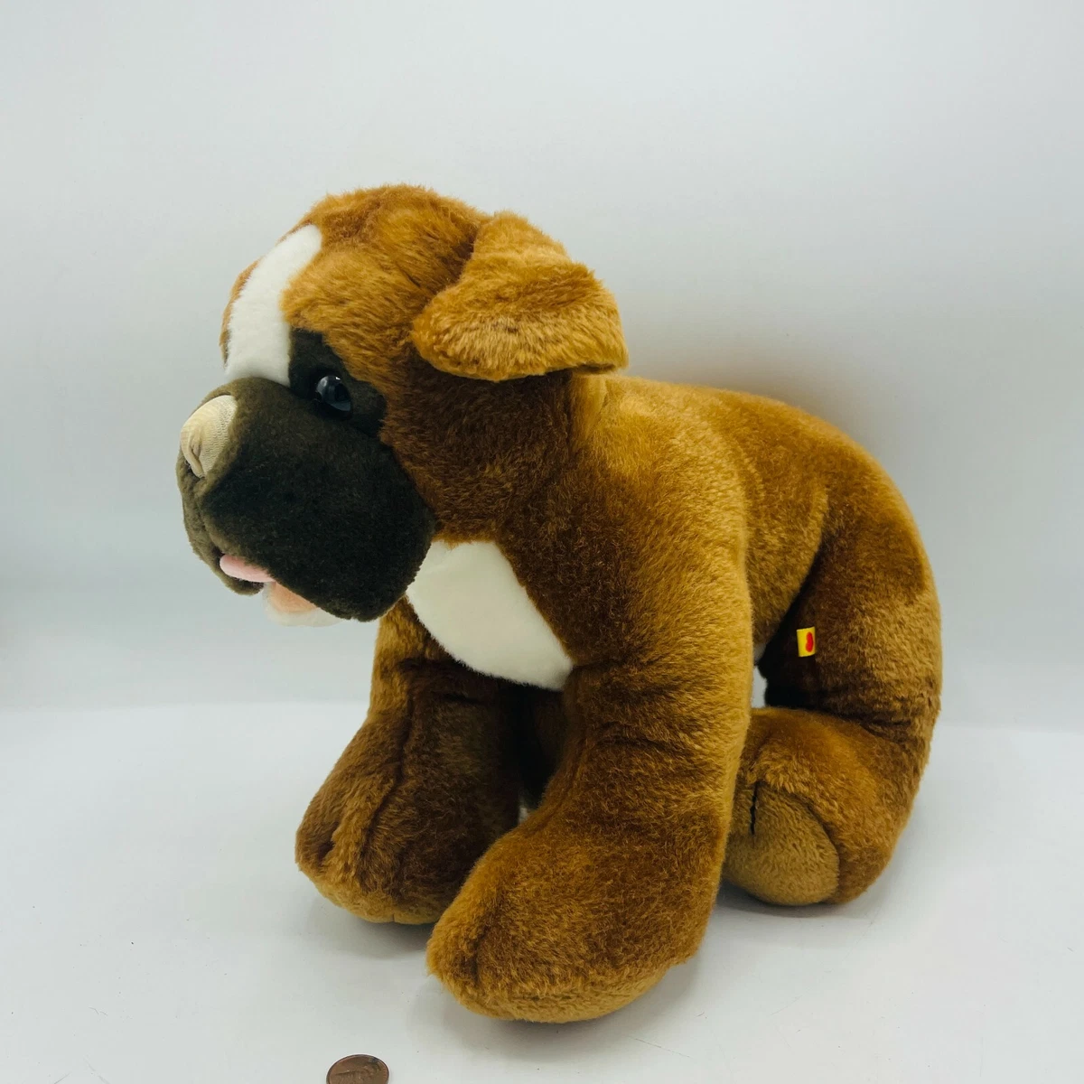 Build A Bear Workshop Boxer Dog Plush Stuffed Animal White Brown