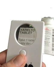 Durable, Pocket-sized LED Lighted Magnifier for Medication Label Reading
