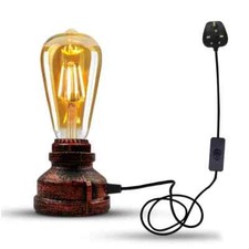 Vintage Industrial Steampunk Table Lamp Desk Holder Retro Bedside Study Lamp UK