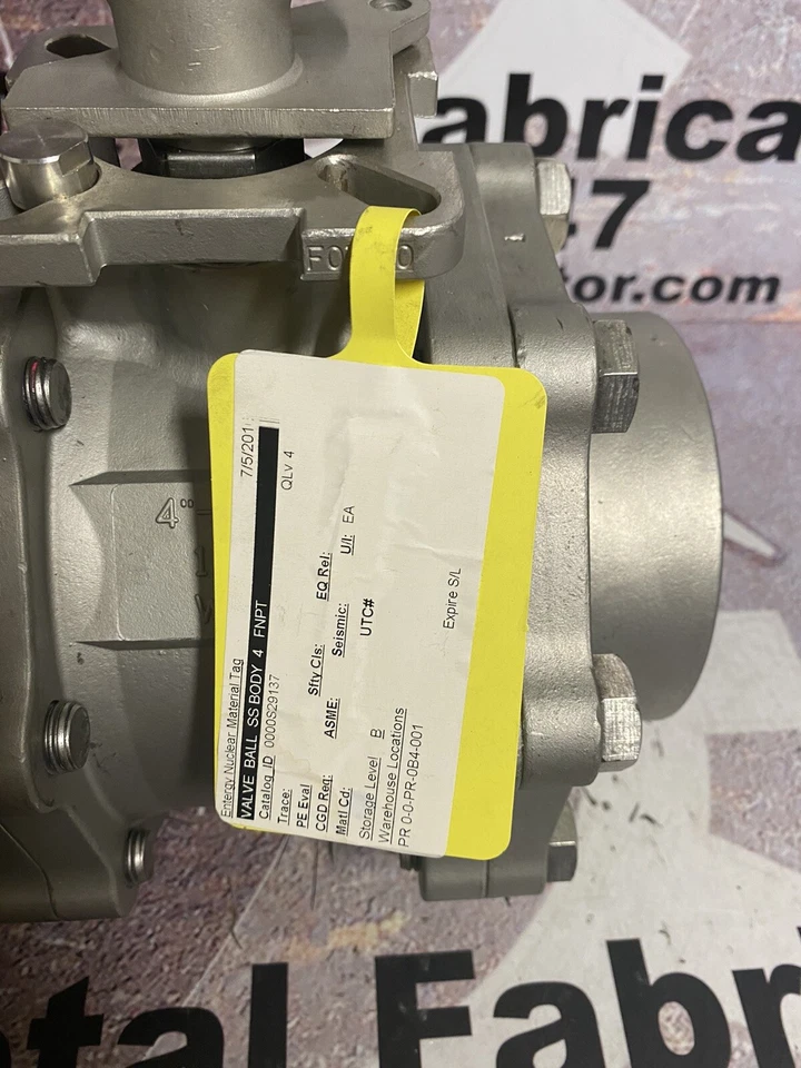 Marwin Ball Valve SS Body 4”-CF8M 1000 WOG FNPT - Image 3 of 4