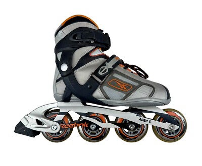 REEBOK ROBIK 8 Roller Blades Inline Skates ABEC 5 Men s Size 8 Grey Orange
