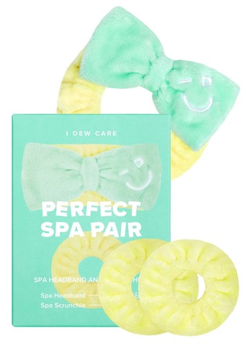 I DEW CARE Face Wash Headband & Scrunchie Set - Perfect Spa Pair | Adorable