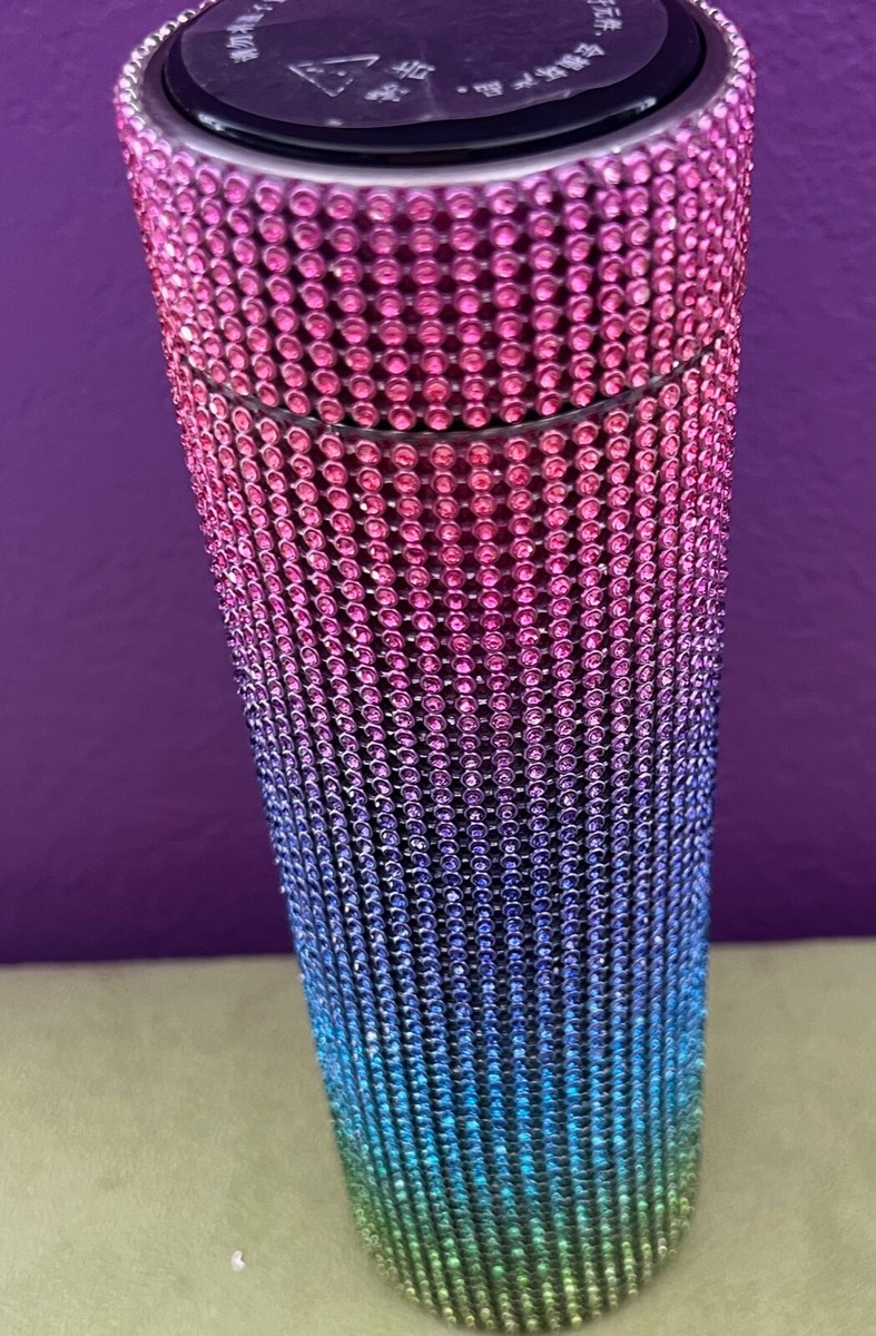 Swarovski Rainbow Crystal Rhinestone Water Bottle Cold Hot