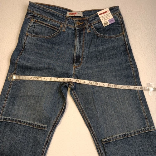 全新男式牧马人 30x34 深蓝色标准版型弹力牛仔裤 #1796601- 全新带标签! - 第 10 张/共 22 张