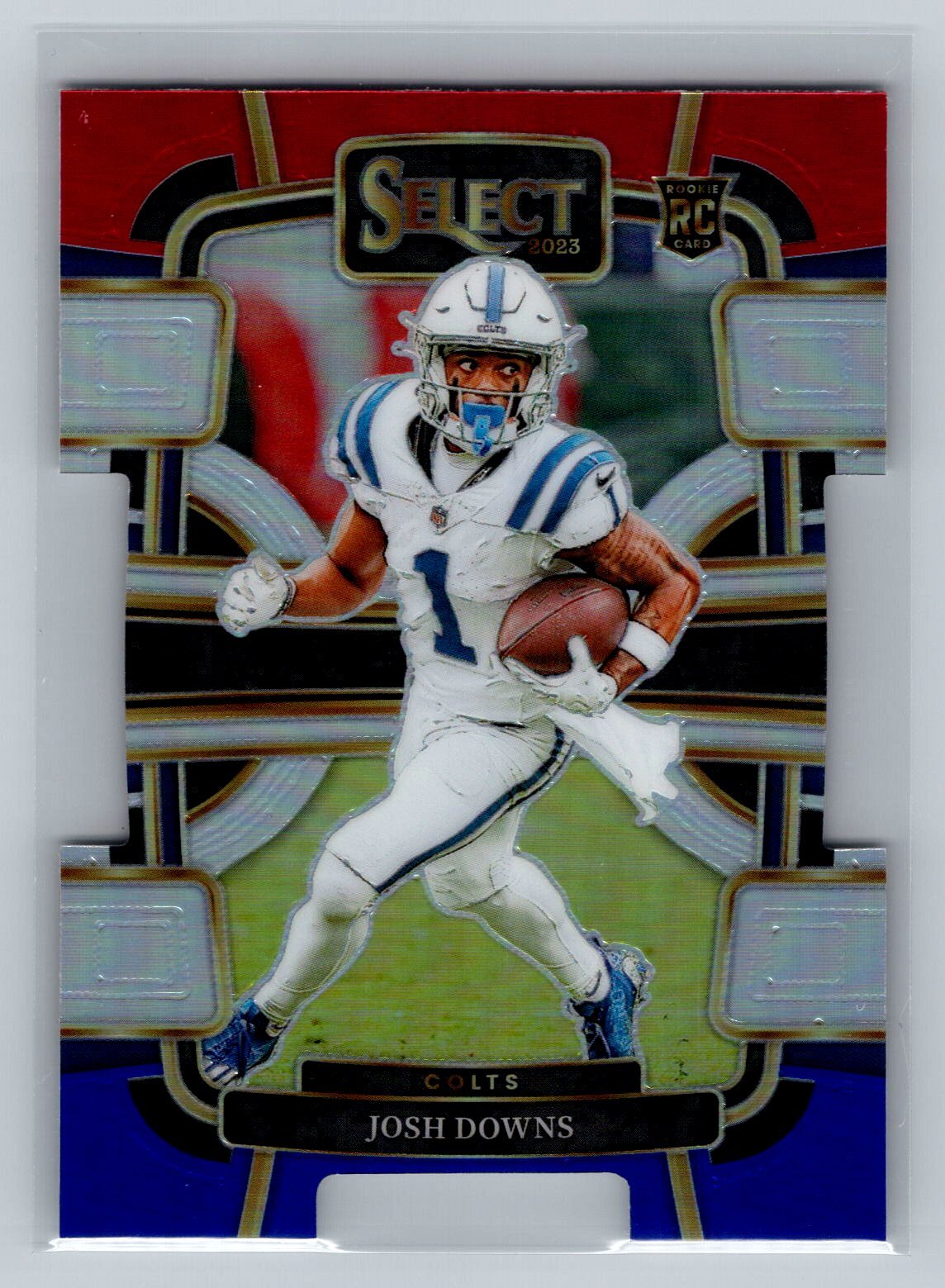 2023 Select Josh Downs #44 Red and Blue Prizms Die Cuts Indianapolis Colts
