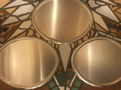 Set De 3 Plaques Numéros Rectangle En Aluminium Pour Motocross - Dimensions 8.5"x10.5"x0.032", Bord Plat, Finition Brute