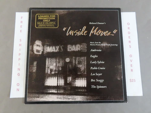 INSIDE MOVES ORIGINAL SOUNDTRACK 1980 1ST PRESS PROMO LP EAGLES BOZ SCAGGS