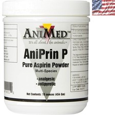 AniMed AniPrin P 16 oz Pure Aspirin Powder for Horses Analgesic Antipyretic