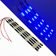 G4 Automotive 4x 12in 30cm Flexible Led Strips 5050 Car Under Dash Light Blue