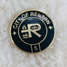 City of Renton Washington Employee 5 Year Service Award Lapel Pin