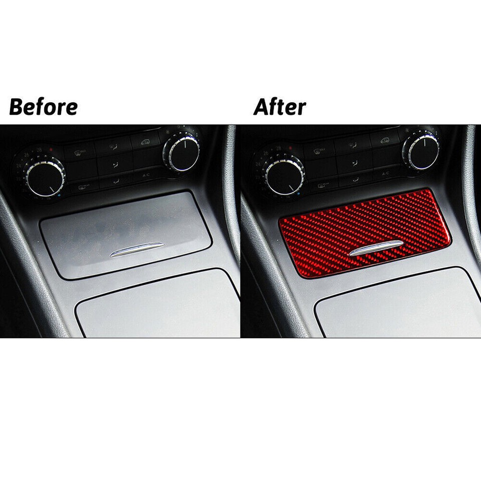 Vehicle Carbon Fiber Cigarette lighter Cover Sticker For Mercedes Benz