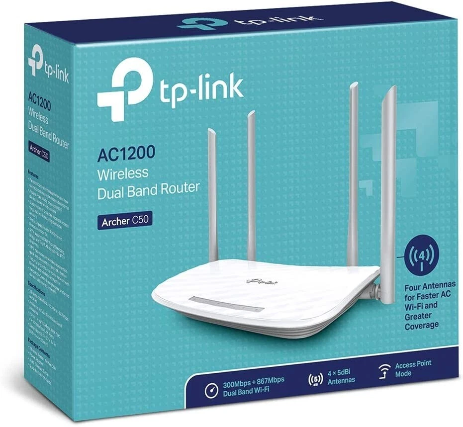 TP-Link Archer C50 Wi-Fi 5 IEEE 802.11ac Ethernet Wireless Router New S33 - Image 4 of 4