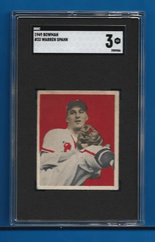1949 Bowman Warren Spahn #33 Hall of Famer SGC VG