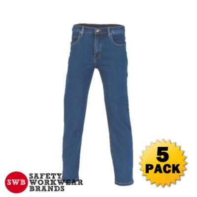 x DNC Workwear Mens Denim Stretch Work Jeans Pants Casual
