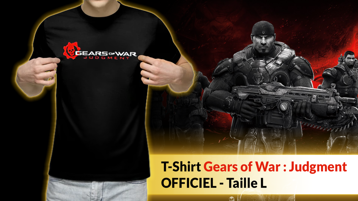 T-shirt Gamer Gears Of War : Judgment Officiel - Taille L, 100% Coton, Neuf Avec étiquettes