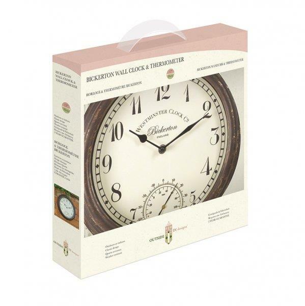 Smart Garden Bickerton 12" Wall Clock and Thermometer eBay