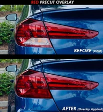 For 2019-20 Elantra Red Signal Rear Tail Light PreCut Overlay Tint Vinyl Decals